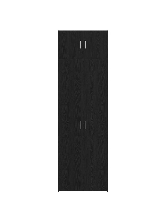 Skapītis melns ozols 70 x 42.5 x 225 cm inženierijas koks