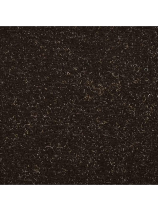 Kāpņu paklājiņi, pašlīmējoši, 20 gab., 65x21x4 cm, tumši brūni, pusapaļi, lieli