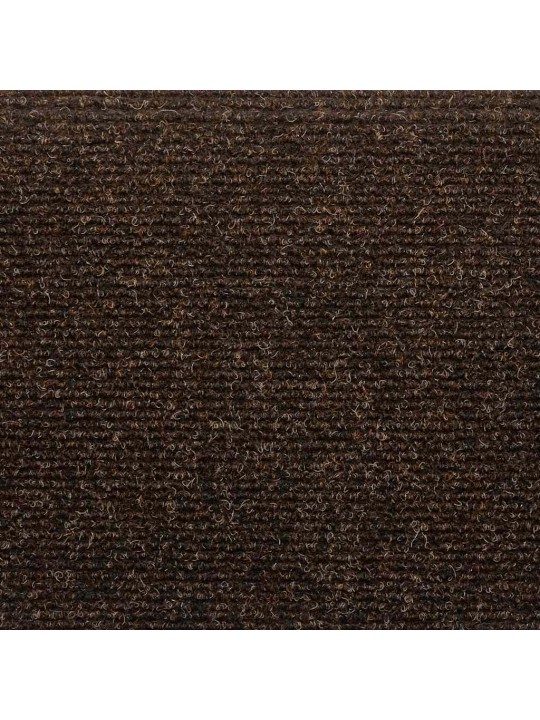 Kāpņu paklājiņi, pašlīmējoši, 20 gab., 65x21x4 cm, brūni, pusapaļi, lieli