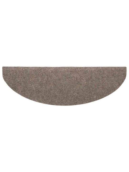 Kāpņu paklājiņi, pašlīmējoši, 20 gab., 65x21x4 cm, bēši, pusapaļi, lieli