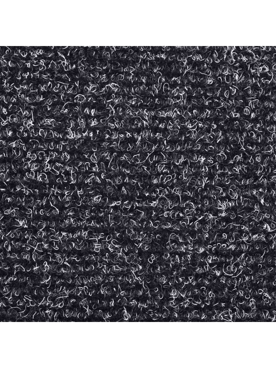 Kāpņu paklājiņi, pašlīmējoši, 30 gab., 65x21x4 cm, tumši pelēki, pusapaļi, lieli