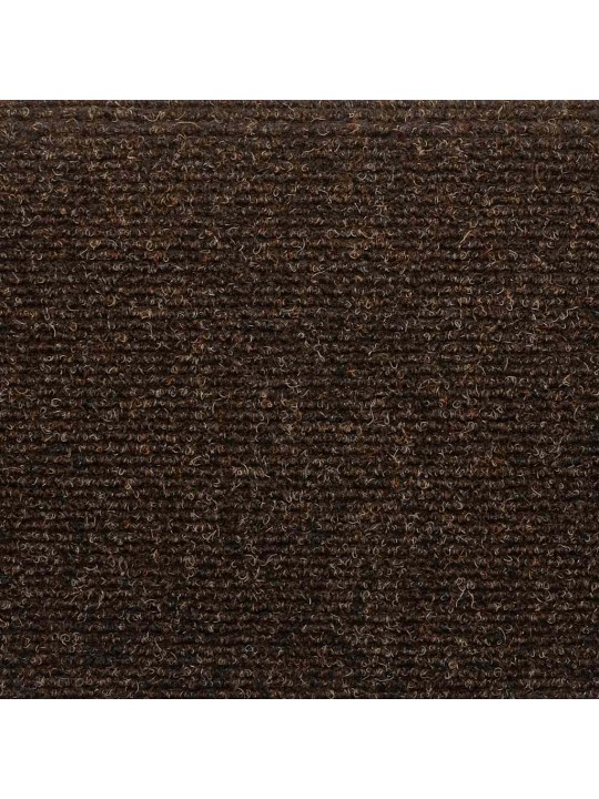 Kāpņu paklājiņi, pašlīmējoši, 30 gab., 65x21x4 cm, brūni, pusapaļi, lieli