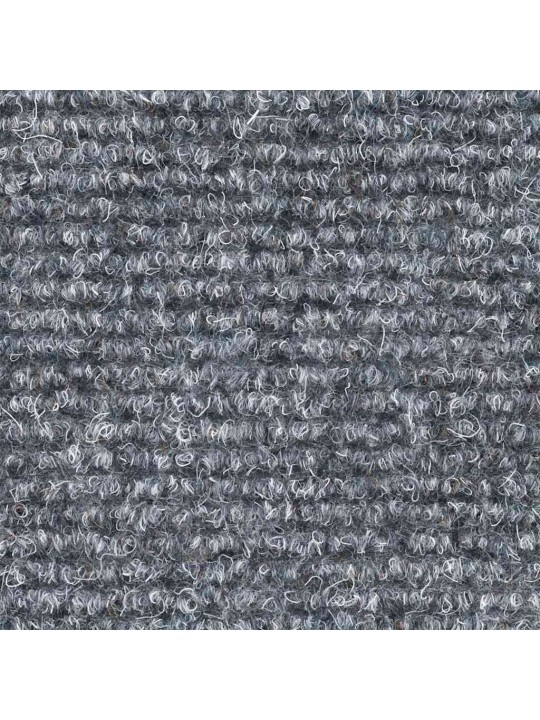 Kāpņu paklājiņi, pašlīmējoši, 20 gab., 56x17x3 cm, gaiši pelēki, pusapaļi