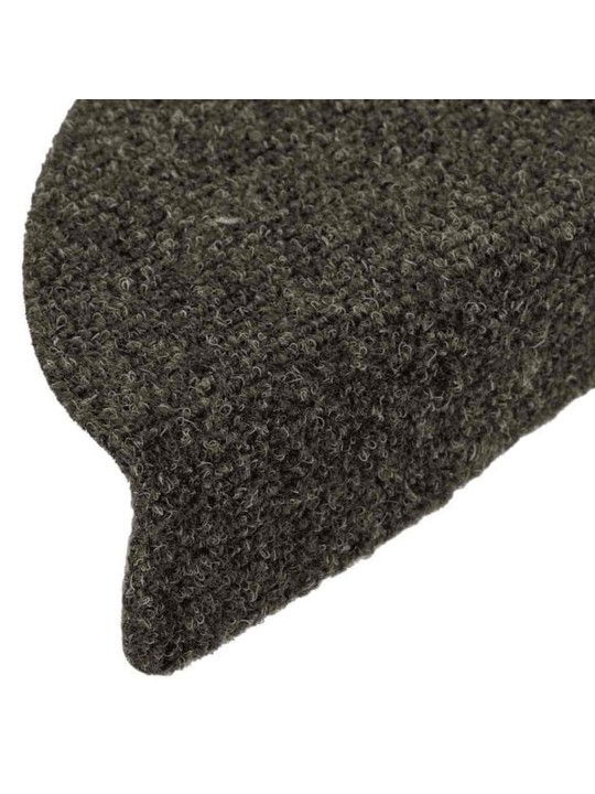 Kāpņu paklājiņi, pašlīmējoši, 20 gab., 56x17x3 cm, antracīta krāsā, pusapaļi