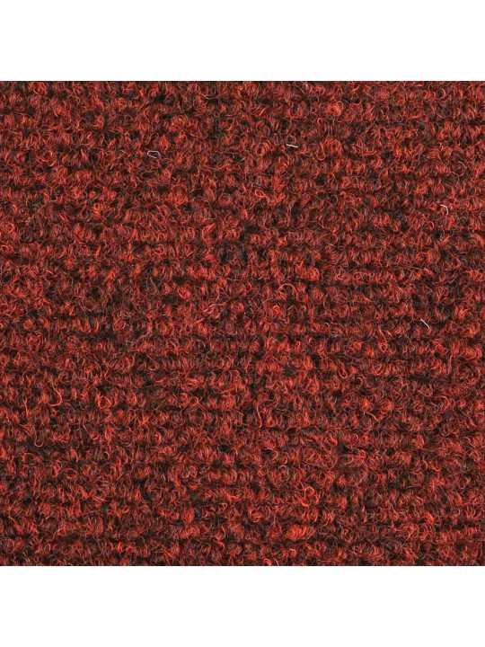 Kāpņu paklājiņi, pašlīmējoši, 30 gab., 56x17x3 cm, bordo sarkani, pusapaļi