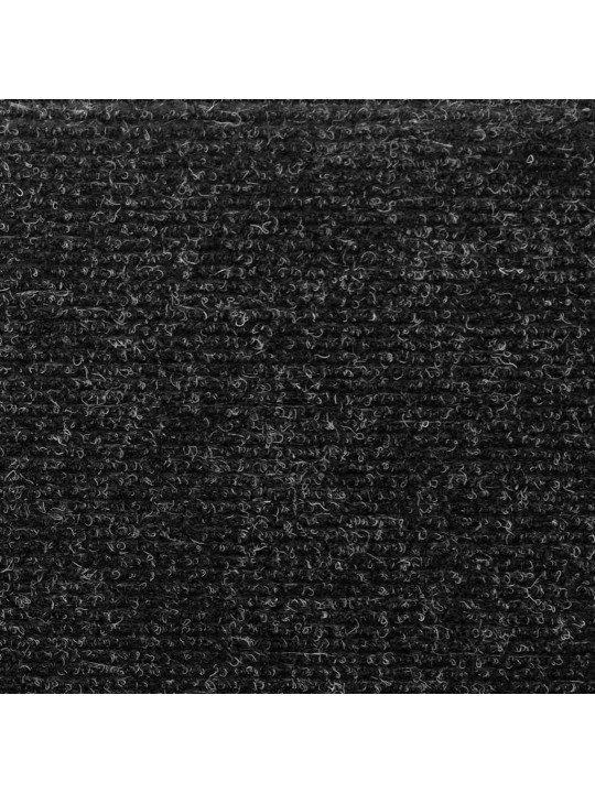 Kāpņu paklājiņi, pašlīmējoši, 30 gab., 65x21x4 cm, melni, taisnstūrveida mala