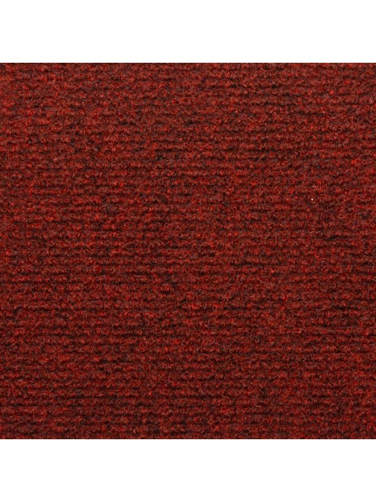 Kāpņu paklājiņi, pašlīmējoši, 30 gab., 65x21x4 cm, bordo sarkani, taisnstūrveida mala