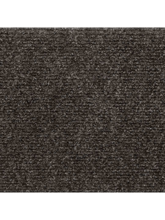 Kāpņu paklājiņi, pašlīmējoši, 30 gab., 65x21x4 cm, antracīta krāsā, taisnstūrveida mala