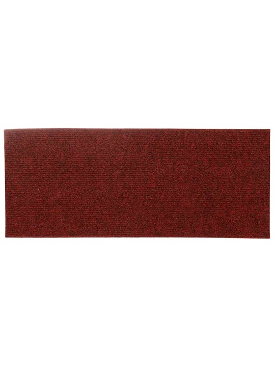 Kāpņu paklājiņi, pašlīmējoši, 30 gab., 60x25 cm, bordo sarkani, taisnstūrveida