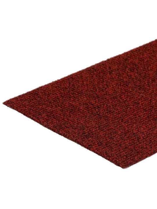 Kāpņu paklājiņi, pašlīmējoši, 30 gab., 60x25 cm, bordo sarkani, taisnstūrveida