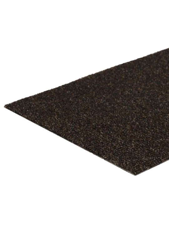 Kāpņu paklājiņi, pašlīmējoši, 30 gab., 60x25 cm, tumši brūni, taisnstūrveida