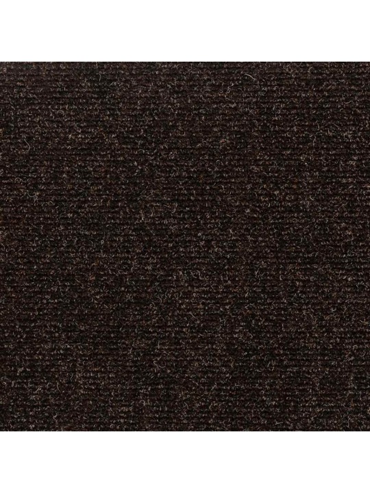 Kāpņu paklājiņi, pašlīmējoši, 30 gab., 60x25 cm, tumši brūni, taisnstūrveida