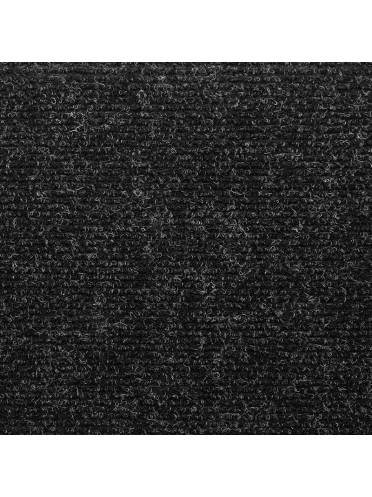 Kāpņu paklājiņi, pašlīmējoši, 20 gab., 65x21x4 cm, melni, taisnstūrveida mala