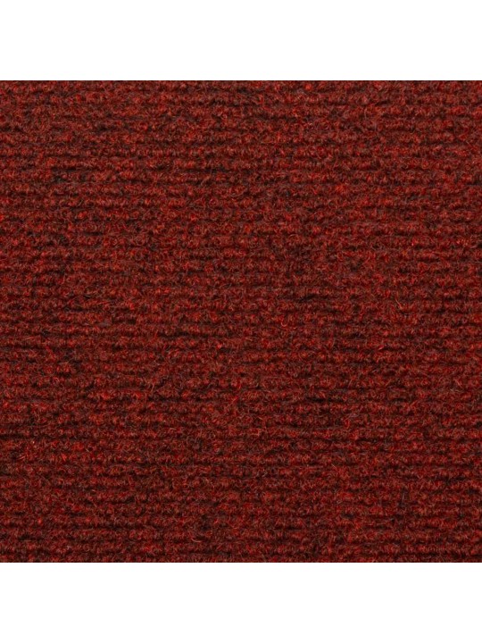 Kāpņu paklājiņi, pašlīmējoši, 20 gab., 65x21x4 cm, bordo sarkani, taisnstūrveida mala