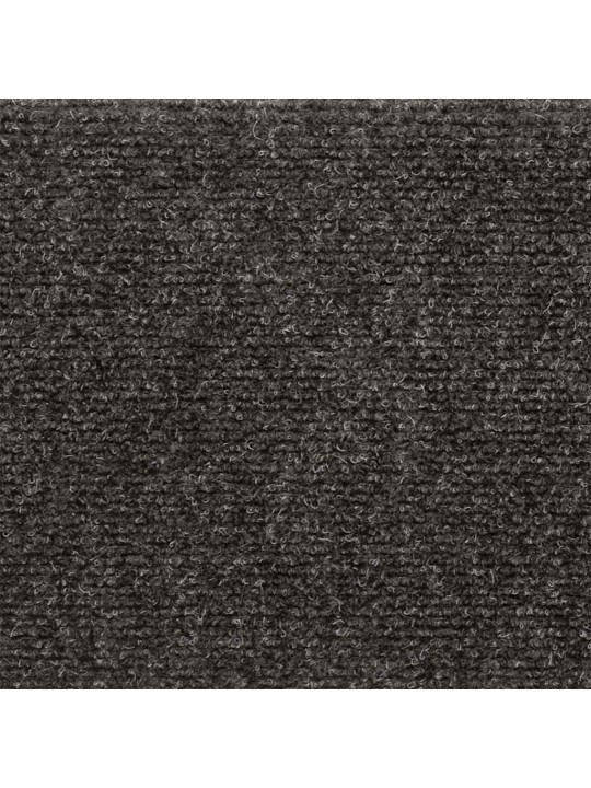 Kāpņu paklājiņi, pašlīmējoši, 30 gab., 76x20 cm, antracīta krāsā, taisnstūrveida