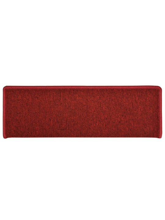 Kāpņu paklājiņi, 30 gab., 65x21x4 cm, bordo krāsas, taisnstūrveida mala