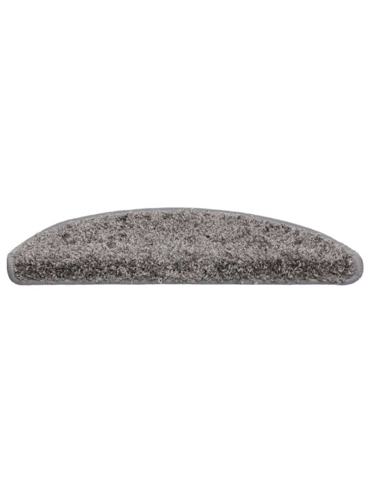 Kāpņu paklājiņi, 30 gab., 56x17x3 cm, pelēki, pusapaļi
