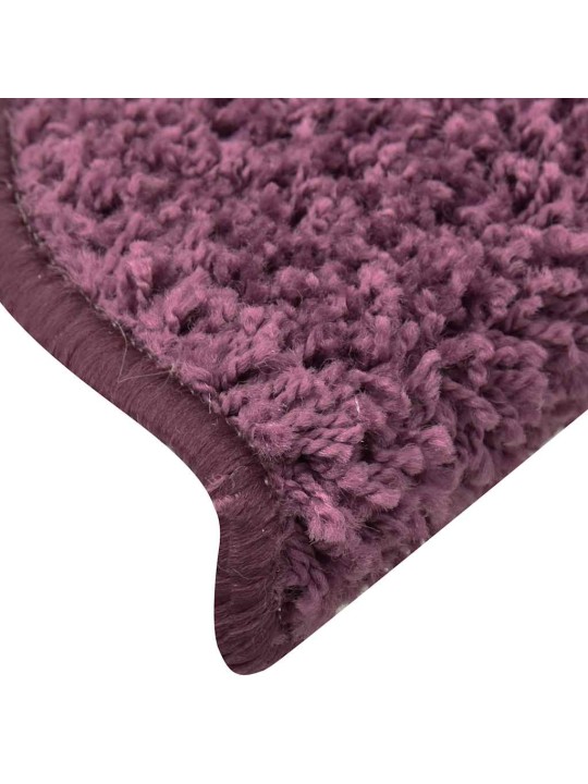 Kāpņu paklājiņi, 30 gab., 56x17x3 cm, tumši violeti, pusapaļi