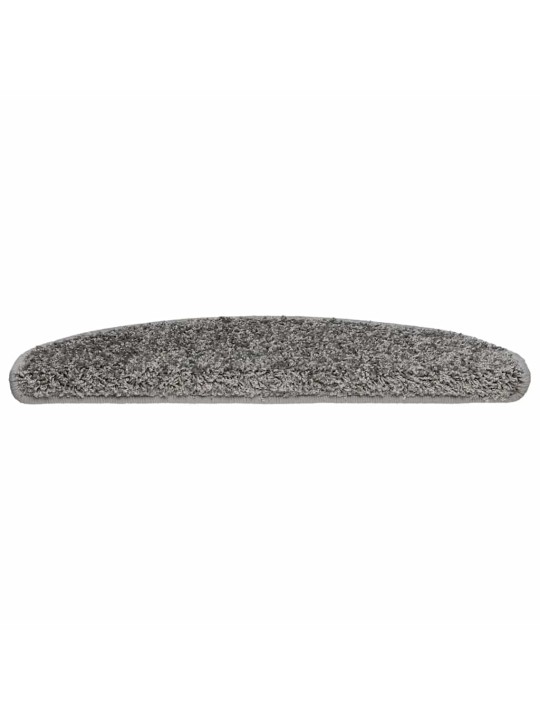 Kāpņu paklājiņi, 30 gab., 65x21x4 cm, pelēki, pusapaļi, lieli