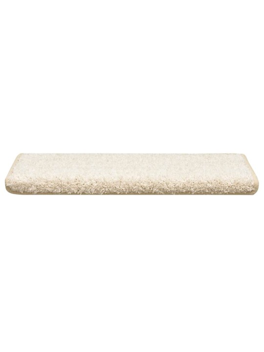 Kāpņu paklājiņi, 30 gab., 65x21x4 cm, balti, taisnstūrveida malas