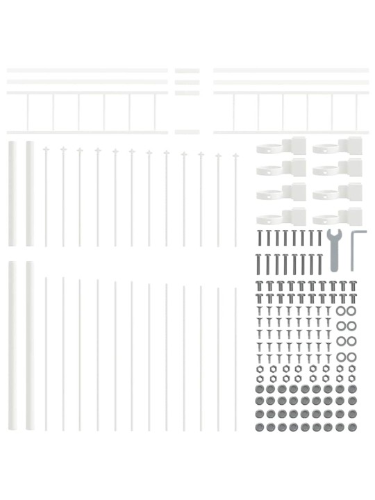 Dārza žogs balts 1020 x 200 cm