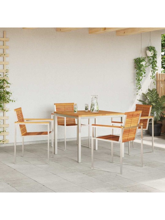 Dārza ēdamgalds 5 pcs cieta koka akācija