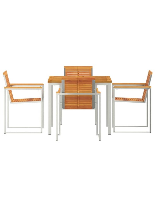 Dārza ēdamgalds 5 pcs cieta koka akācija