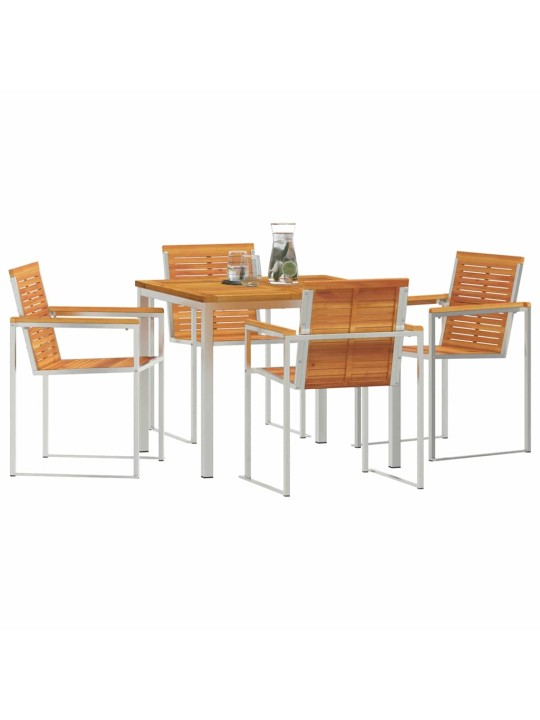 Dārza ēdamgalds 5 pcs cieta koka akācija