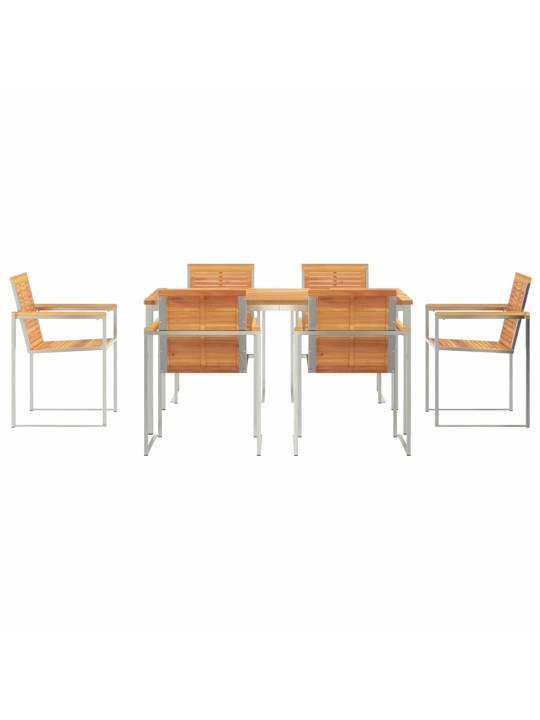 Dārza ēdamgalds 7 pcs cieta koka akācija