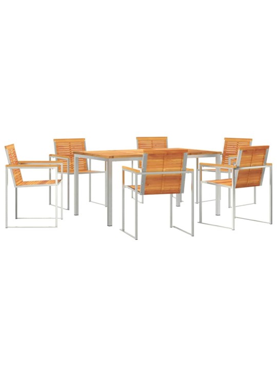 Dārza ēdamgalds 7 pcs cieta koka akācija