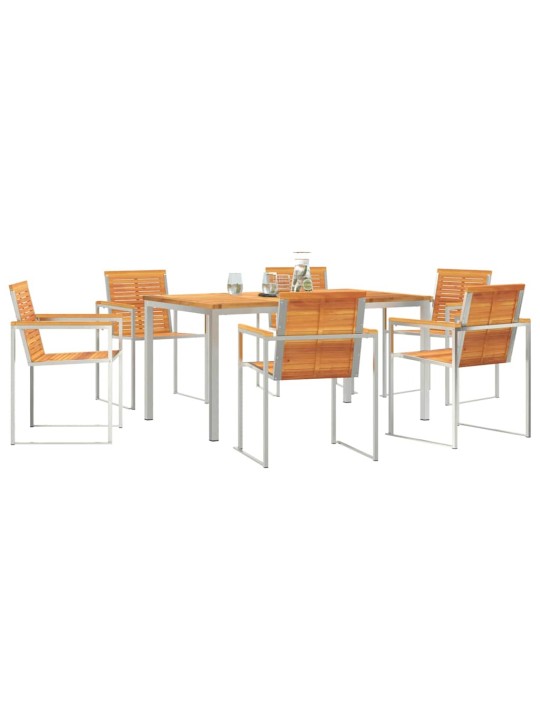 Dārza ēdamgalds 7 pcs cieta koka akācija