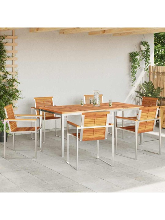 Dārza ēdamgalds 7 pcs cieta koka akācija