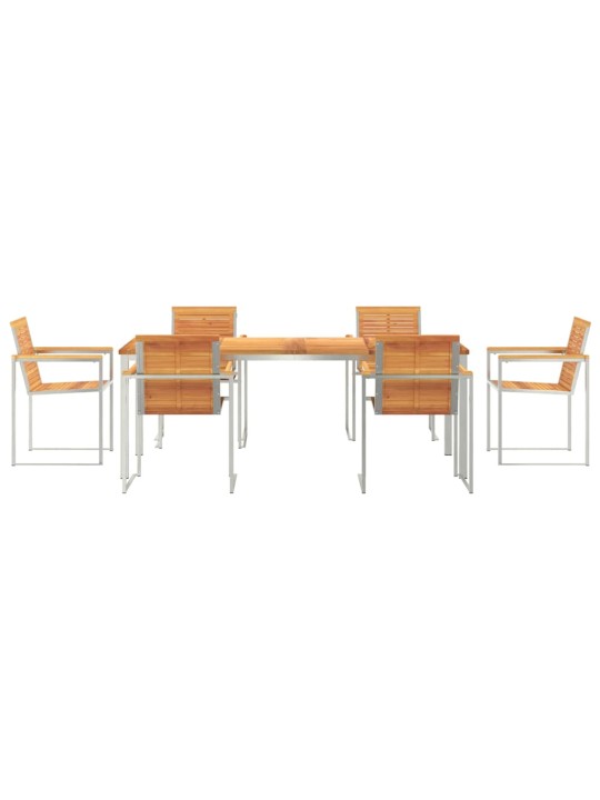 Dārza ēdamgalds 7 pcs cieta koka akācija