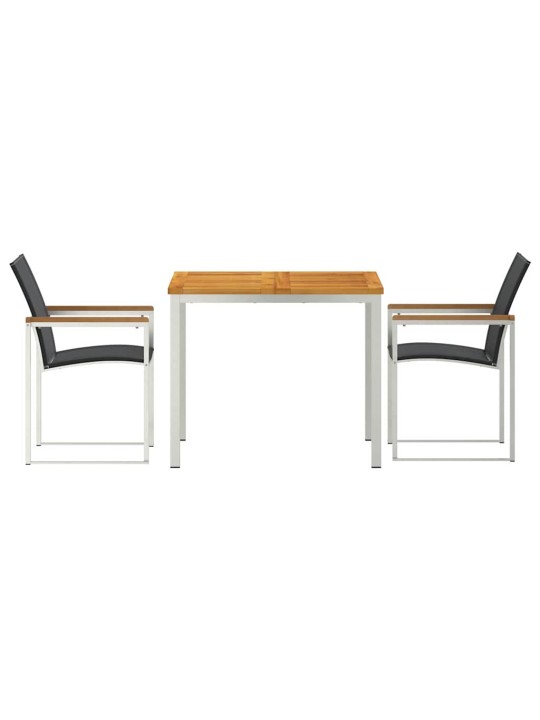Dārza ēdamgalds 3 pcs cieta koka akācija