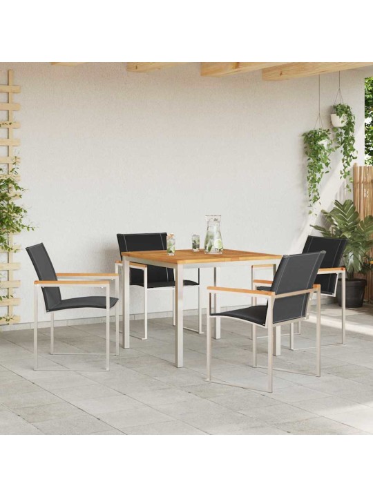 Dārza ēdamgalds 5 pcs cieta koka akācija