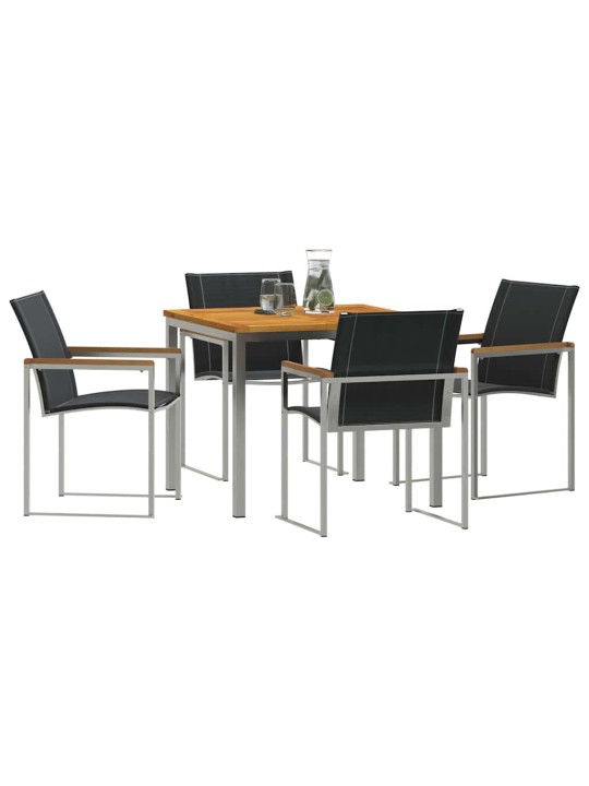 Dārza ēdamgalds 5 pcs cieta koka akācija