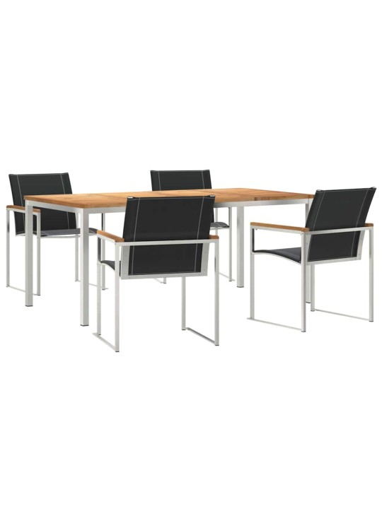 Dārza ēdamgalds 5 pcs cieta koka akācija