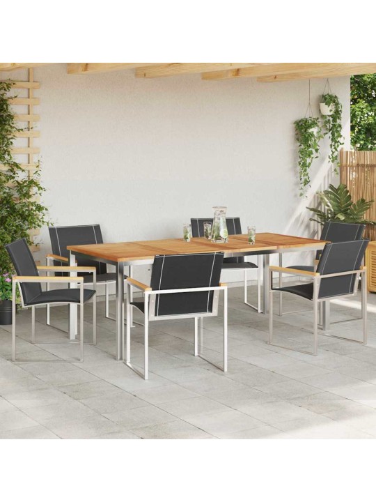 Dārza ēdamgalds 7 pcs cieta koka akācija