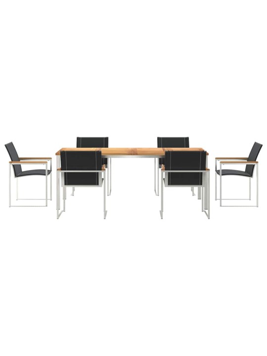 Dārza ēdamgalds 7 pcs cieta koka akācija
