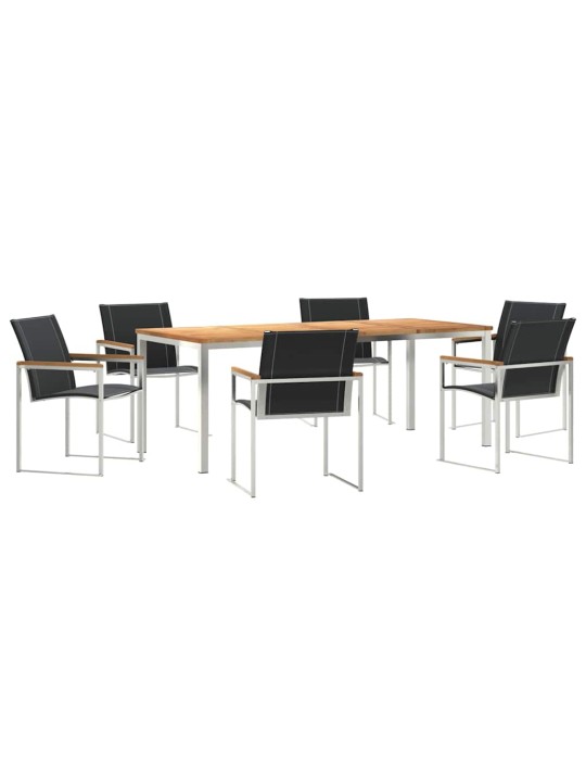 Dārza ēdamgalds 7 pcs cieta koka akācija