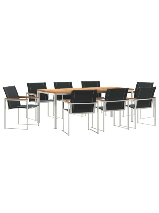 Dārza ēdamgalds 9 pcs cieta koka akācija