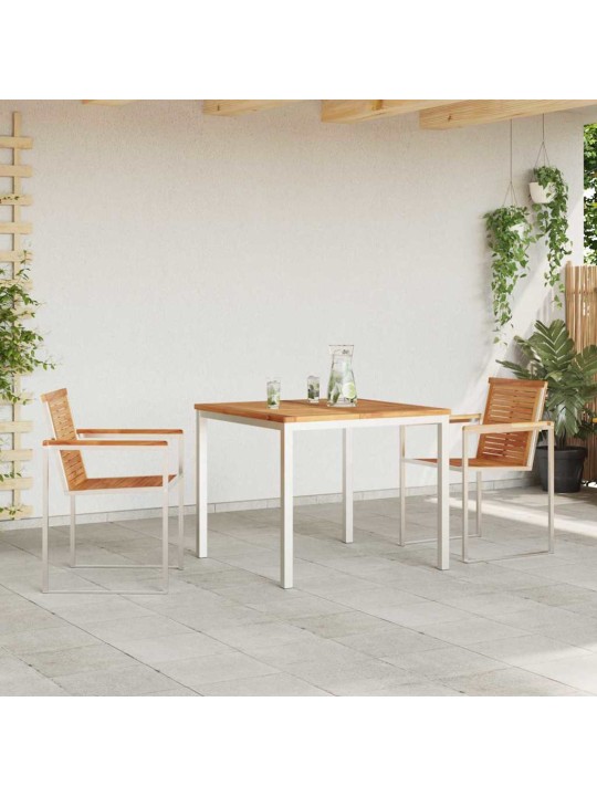 Dārza ēdamgalds 3 pcs cietā teaks koka
