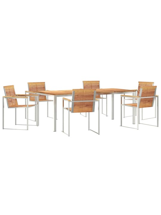 Dārza ēdamgalds 7 pcs cietā teaks koka