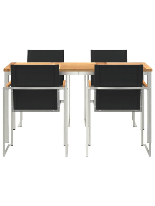 Dārza ēdamgalds 5 pcs cietā teaks koka