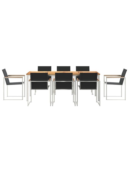 Dārza ēdamgalds 7 pcs cietā teaks koka