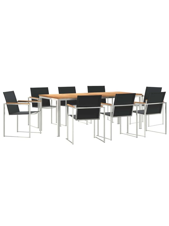 Dārza ēdamgalds 7 pcs cietā teaks koka
