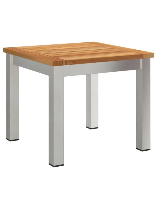 Dārza ēdamgalds 3 pcs brūna masīvs tīkkoks