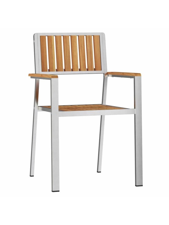 Dārza ēdamgalds 3 pcs brūna masīvs tīkkoks