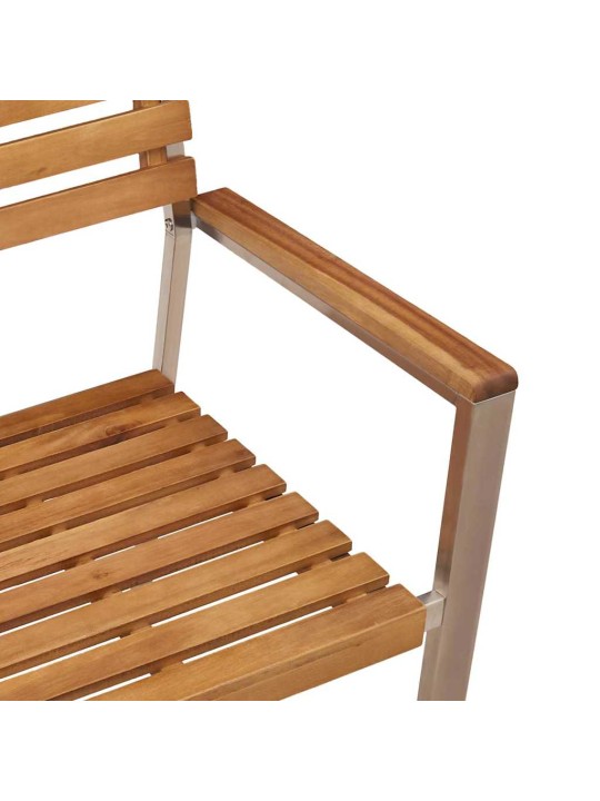 Dārza krēsls 6 pcs brūna 56 x 54.5 x 87cm akācijas masīvkoks