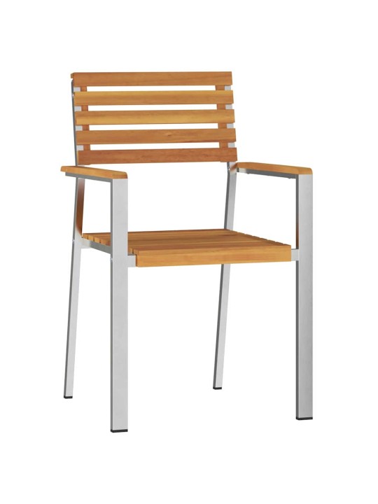 Dārza krēsls 6 pcs brūna 56 x 54.5 x 87cm akācijas masīvkoks